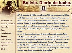 A facsimile edition of the diary of the Cuban Argentinean fighter Ernesto Che Guevara in Bolivia 